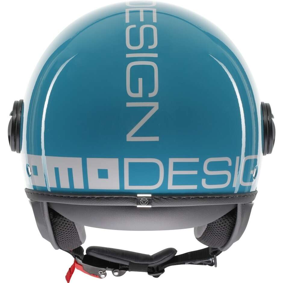 Momo Design FGTR CLASSIC Candy Lake Blau Weiß Motorrad Jethelm