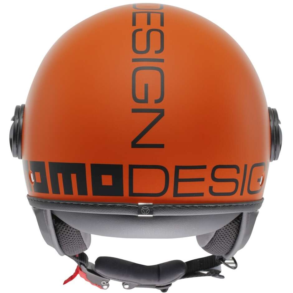Momo Design FGTR CLASSIC Jet Motorradhelm Mono Orange Matt Schwarz