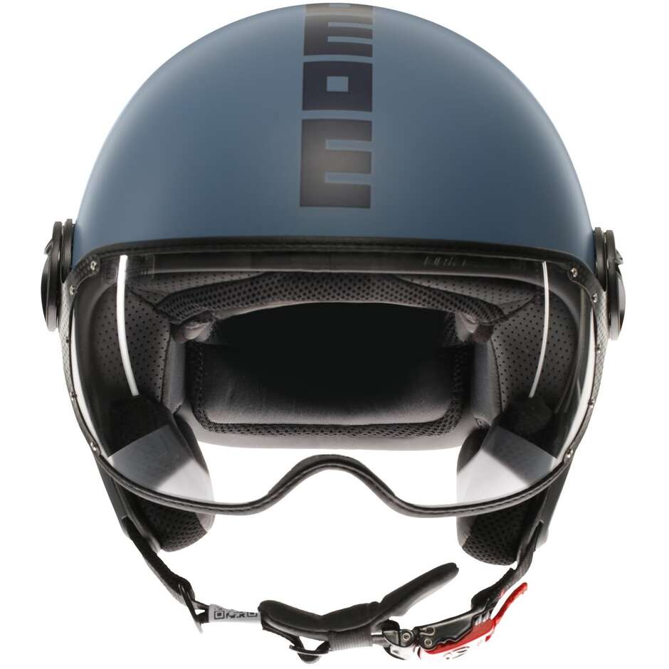 Momo Design FGTR CLASSIC Mono Dusty Matt Blue Jet Motorcycle Helmet