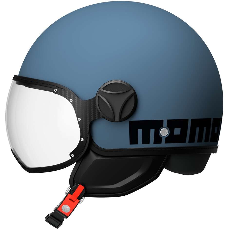 Momo Design FGTR CLASSIC Mono Dusty Matt Blue Jet Motorcycle Helmet