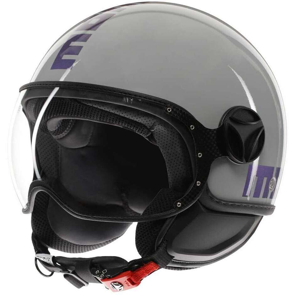 Momo Design FGTR CLASSIC Mono Flip Blau Fuchsia Motorrad Jethelm