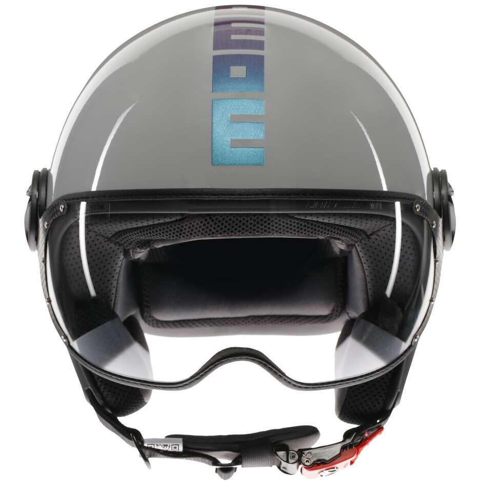 Momo Design FGTR CLASSIC Mono Flip Jet Motorcycle Helmet Blue Fuchsia