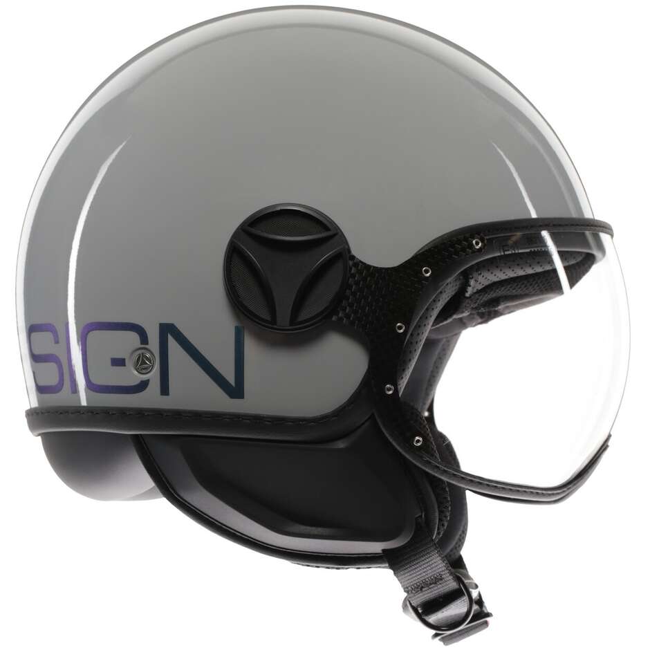 Momo Design FGTR CLASSIC Mono Flip Jet Motorcycle Helmet Blue Fuchsia