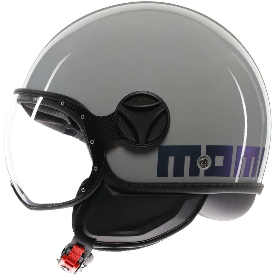 Momo Design FGTR CLASSIC Mono Flip Jet Motorcycle Helmet Blue Fuchsia