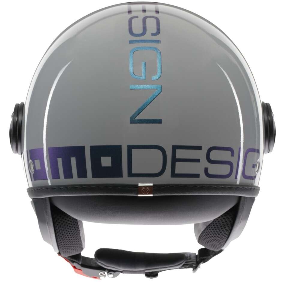 Momo Design FGTR CLASSIC Mono Flip Jet Motorcycle Helmet Blue Fuchsia