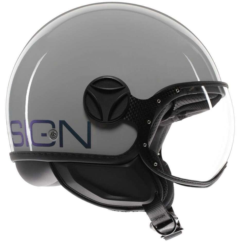 Momo Design FGTR CLASSIC Mono Flip Jet Motorcycle Helmet Blue Fuchsia