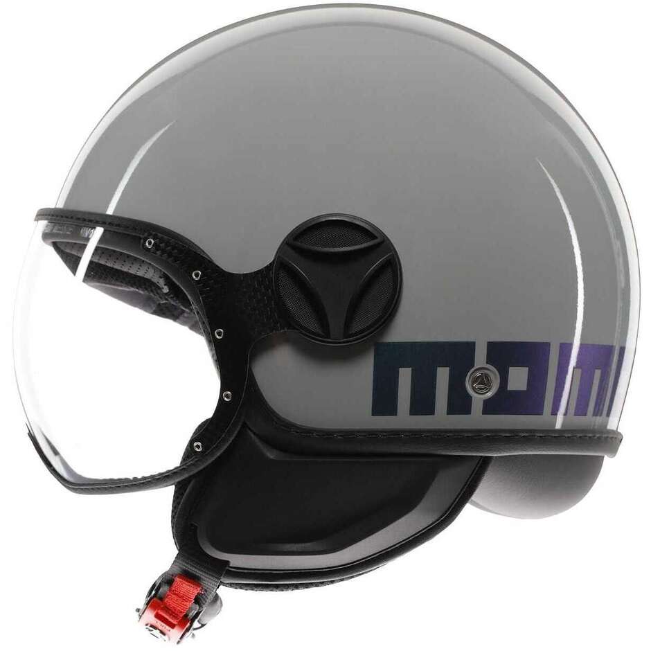 Momo Design FGTR CLASSIC Mono Flip Jet Motorcycle Helmet Blue Fuchsia