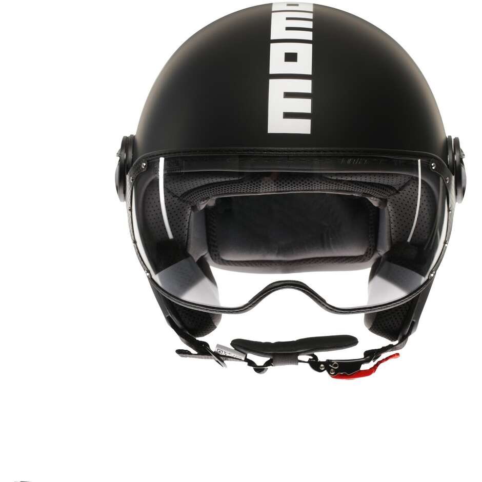 Momo Design FGTR CLASSIC Mono Jet Motorcycle Helmet Matt Black White
