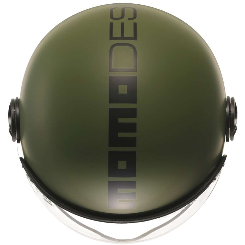 Momo Design FGTR CLASSIC Mono Jet Motorcycle Helmet Military Green Black