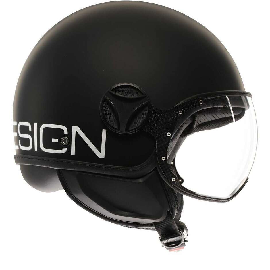 Momo Design FGTR CLASSIC Mono Jet Motorradhelm, Matt Schwarz und Weiß