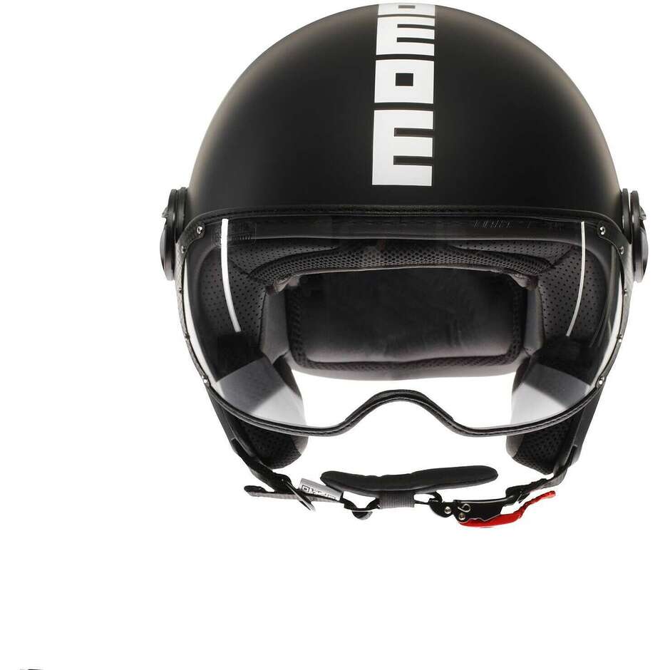 Momo Design FGTR CLASSIC Mono Jet Motorradhelm, Matt Schwarz und Weiß