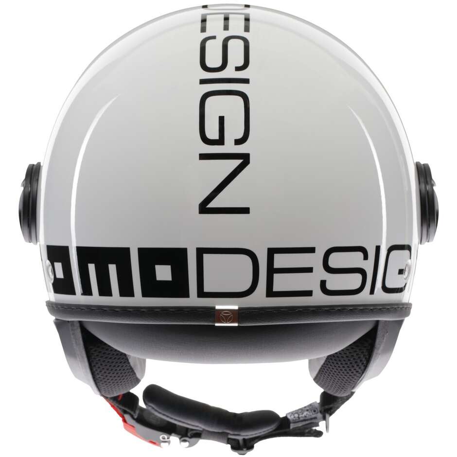 Momo Design FGTR CLASSIC Mono White Black Motorcycle Jet Helmet