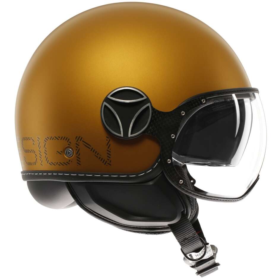 Momo Design FGTR EVO Hip Motorrad Jethelm Ockergrau