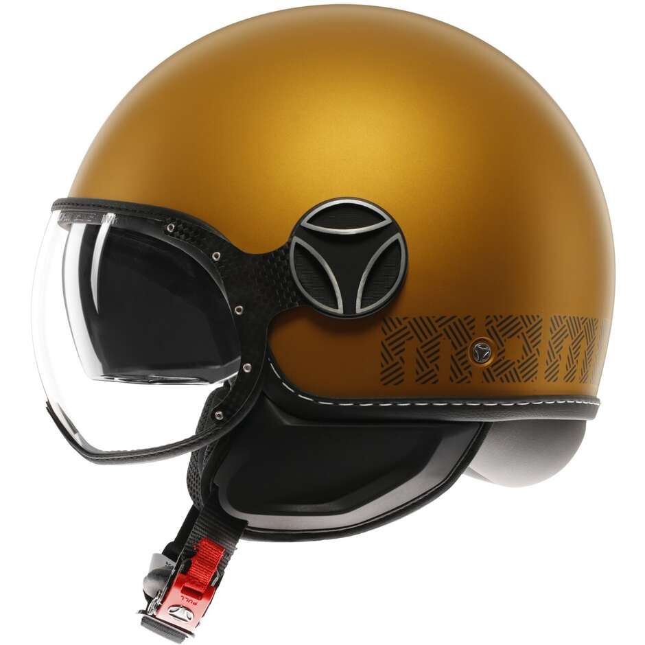 Momo Design FGTR EVO Hip Motorrad Jethelm Ockergrau