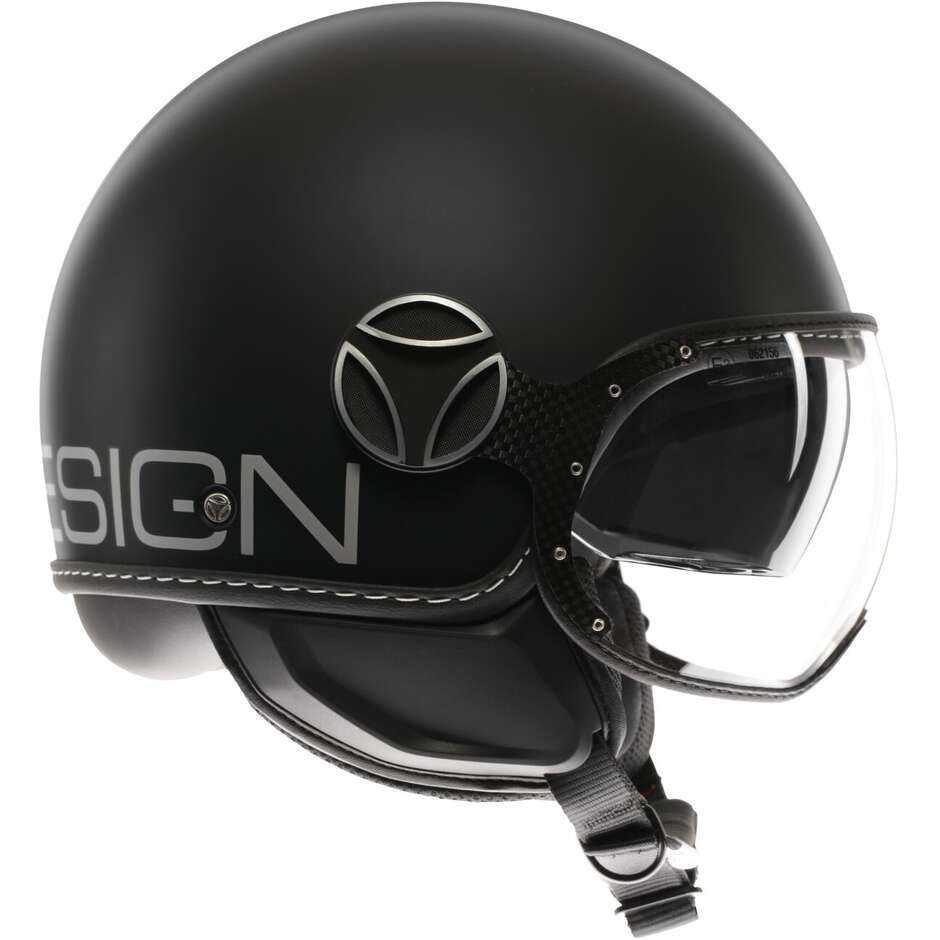 Momo Design FGTR EVO Mono Jet Motorradhelm Mattschwarz Silber