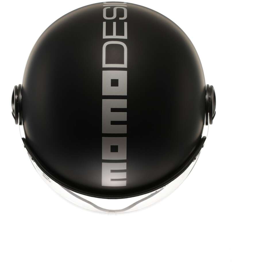 Momo Design FGTR EVO Mono Jet Motorradhelm Mattschwarz Silber