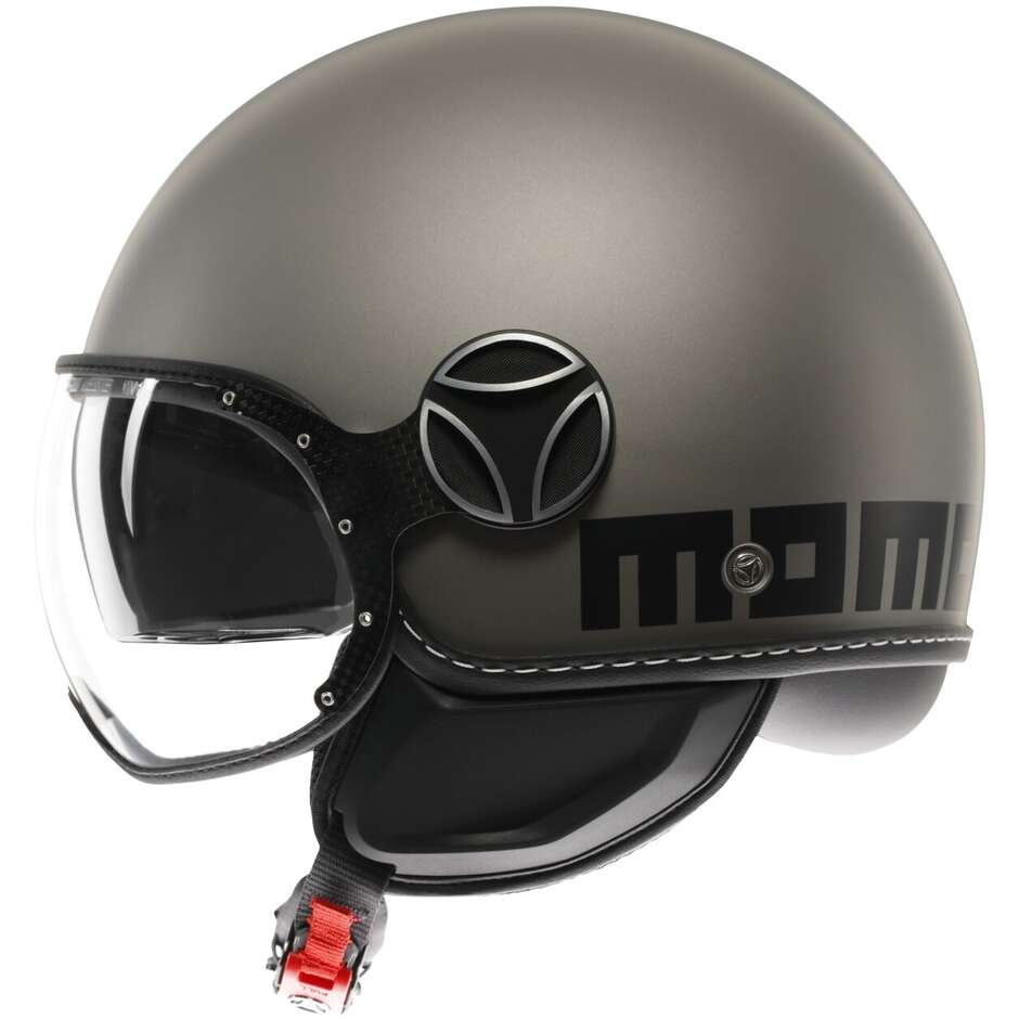Momo Design FGTR EVO Mono Titanium Matt Black Motorcycle Jet Helmet