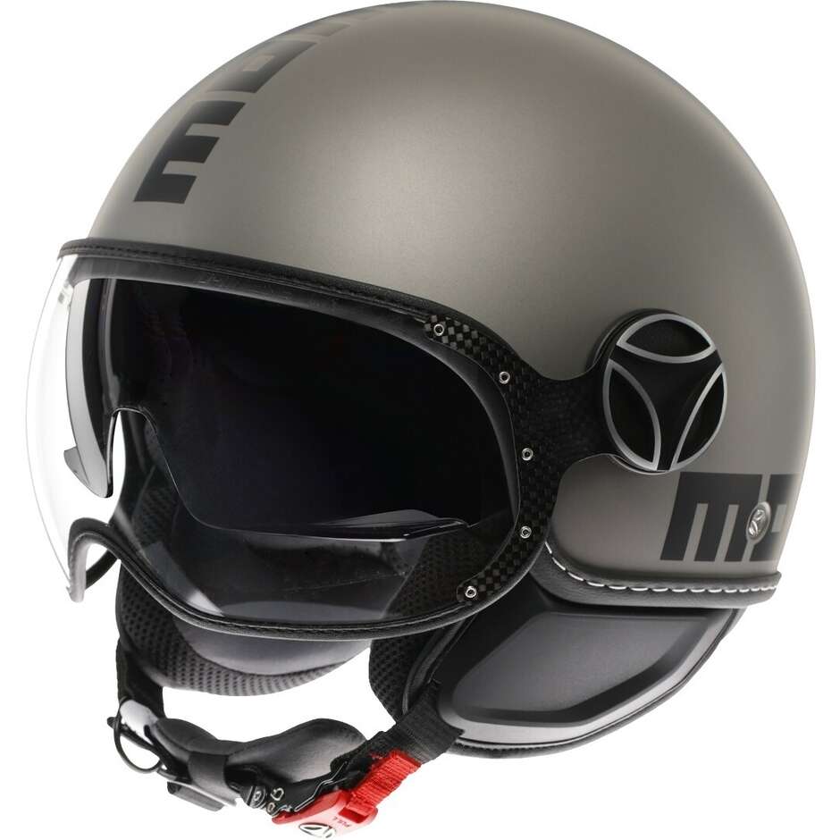 Momo Design FGTR EVO Mono Titanium Matt Black Motorcycle Jet Helmet