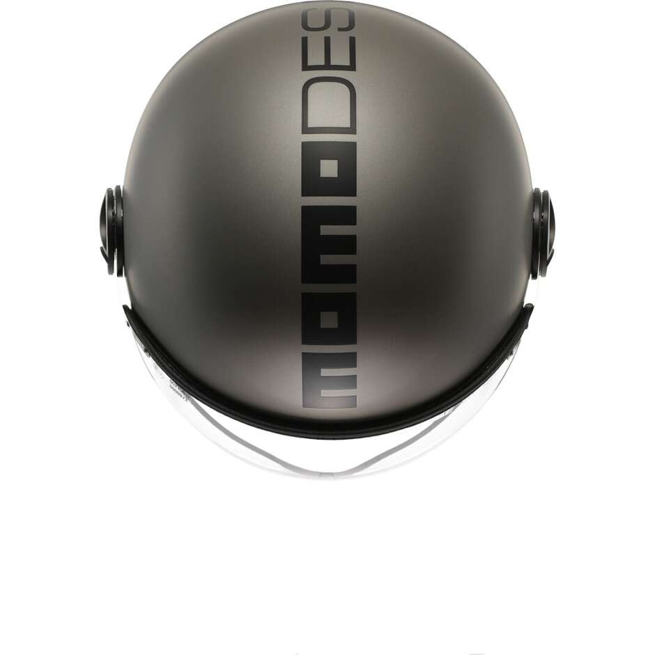 Momo Design FGTR EVO Mono Titanium Matt Black Motorcycle Jet Helmet