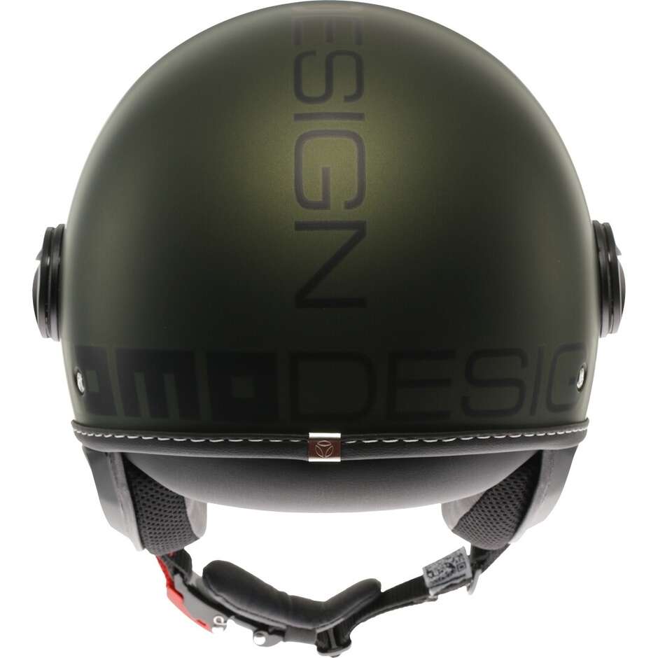 Momo Design FGTR EVO Motorrad Jethelm Mono Grün Matt Schwarz