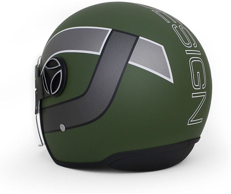 Motorcycle Helmet Demi Jet MOMO Design Fgtr Classic Military Green Matt