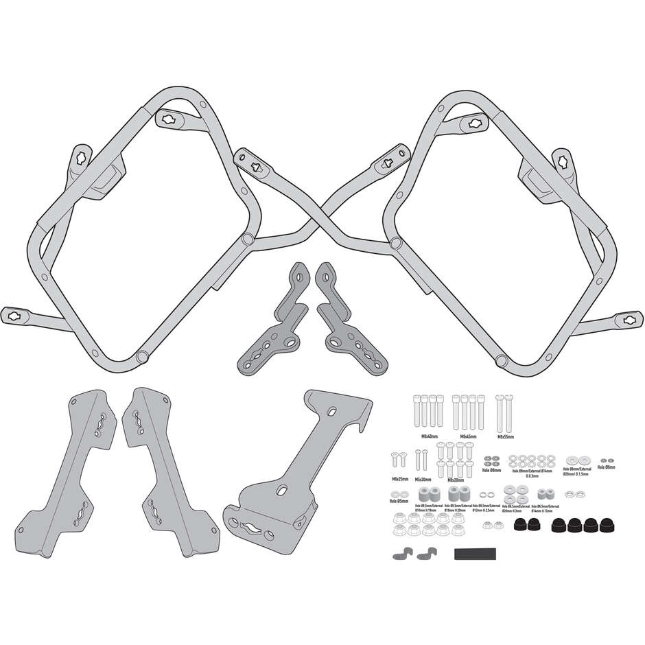 MONOKEY-SIDE Side Case Holder for V35-V37 Givi PLX5137 Cases Specific for BMW F 900 XR (2020-24)