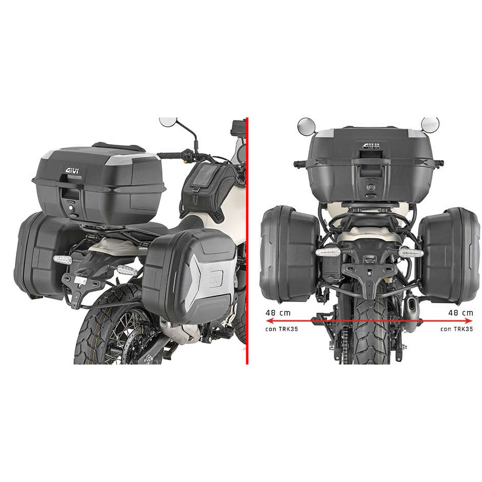 MONOKEY TREKKER LITE Seitenkoffer Givi TRK35BN Schwarz 35 Liter