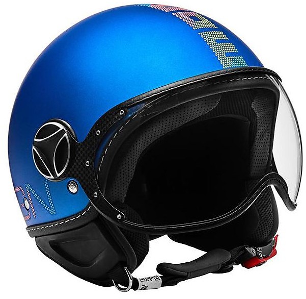 Motiv-Jet-Helm Momo Design FGTR PIXEL Matt Blau Aufkleber Multicolor  Online-Verkauf 