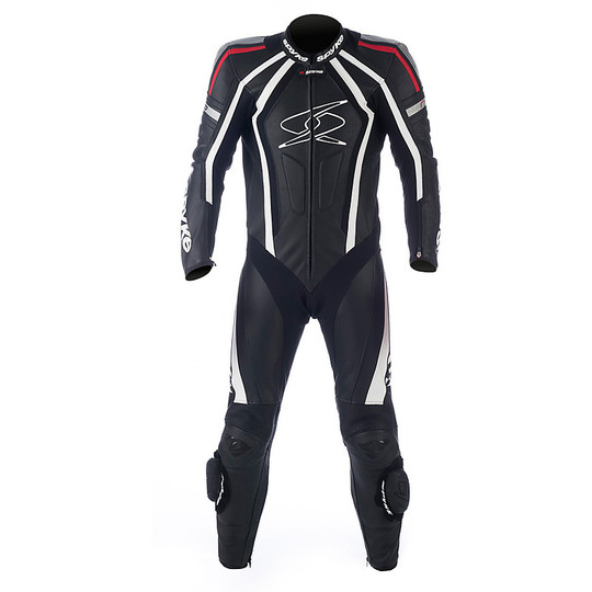 Moto-Anzug in professionellen Haut Spyke Blinker Racing Schwarz Weiß