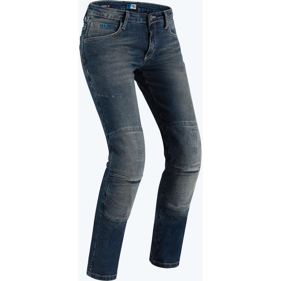 Moto approved women's trousers Pmj FLORIDA CONFORT Blue