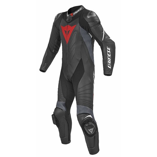Moto Arbeitskleidung Sommer perforiertem Leder Dainese Laguna Seca Evo Schwarz Anthrazit