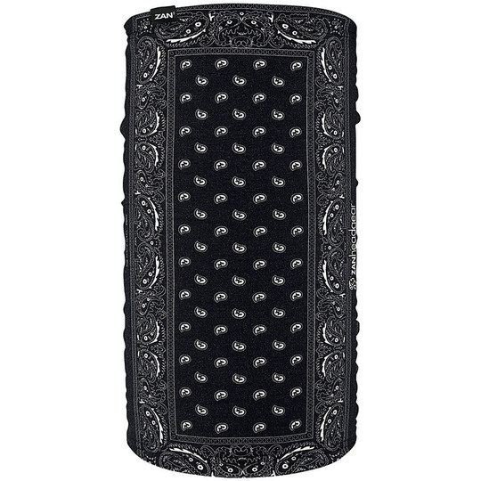 Moto Bandana Collar Zanheadgear Motley Tube Avec Black Paislay Fleece