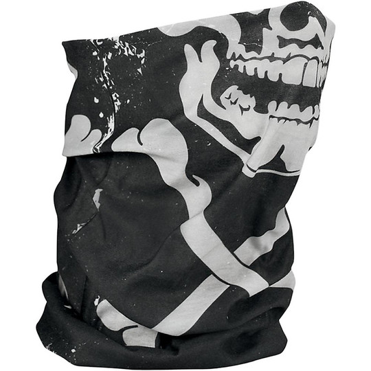 Moto Bandana Collar Zanheadgear Motley Tube Avec Cross Bones Skull Fleece