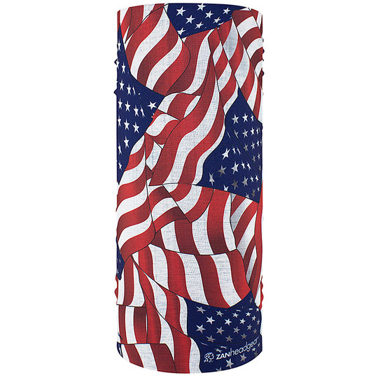 Moto Bandana Collar Zanheadgear Motley Tube avec molleton de drapeau américain