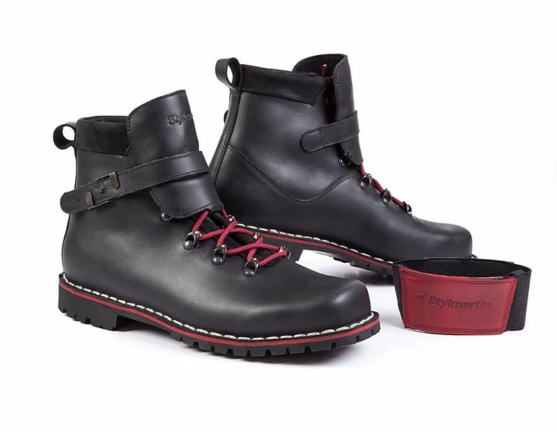 Stylmartin バイクブーツ レッド/ブラック Moto Cafe Racer Stylmartin Red Rebel Black Boots For Sale Online