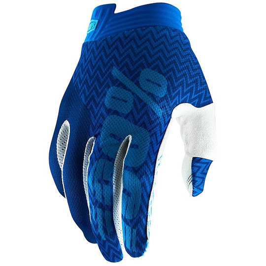 Moto Cross Enduro 100% iTRACK Navy Blue Children's Gloves