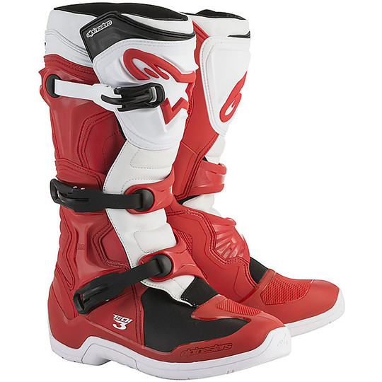 Moto Cross Enduro Alpinestars Tech 3 Red / White Boots