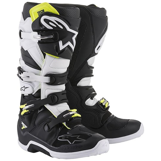 Moto Cross Enduro Alpinestars Tech Boots 7 Black / White
