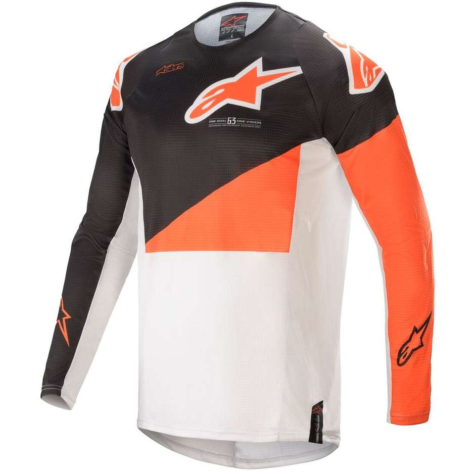 Moto Cross Enduro Alpinestars TECHSTAR FACTORY Anthracite Orange White Jersey