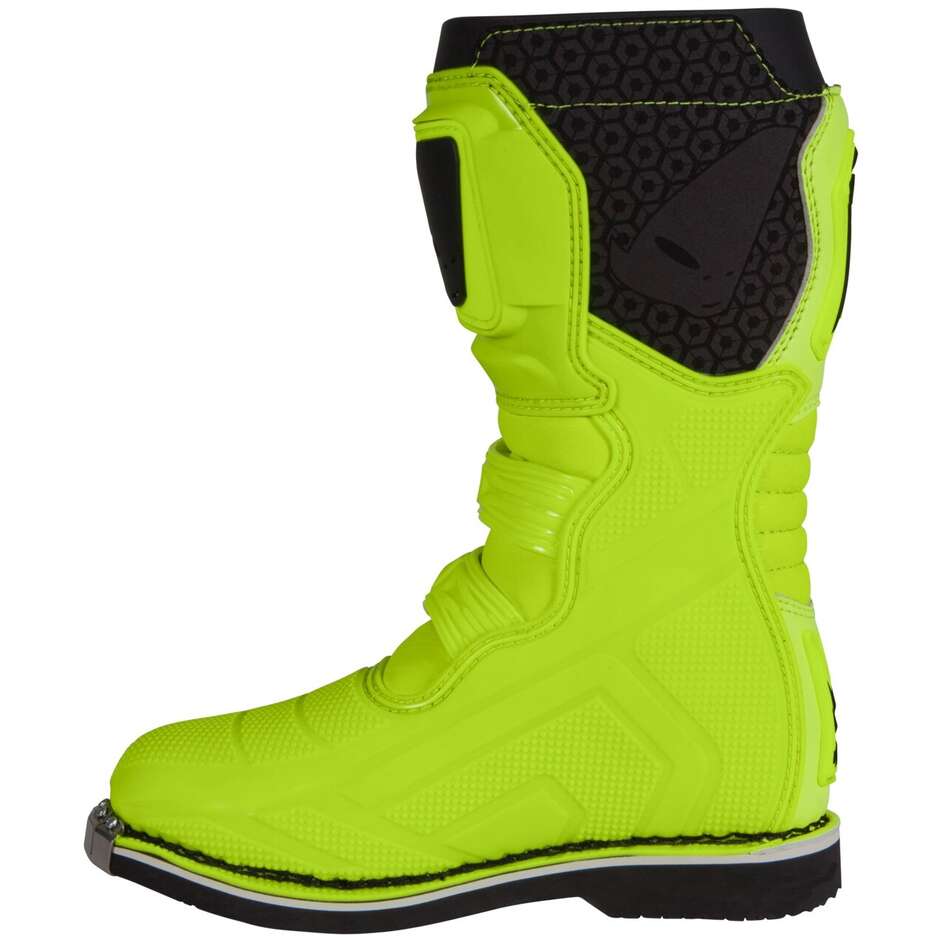 Moto Cross Enduro Boots for Children Ufo TYPHOON Yellow Fluo