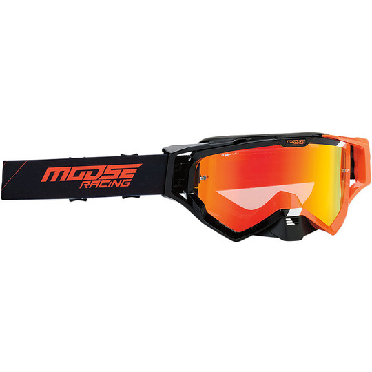 Moto Cross Enduro Brille Moose Racing XCR Luke Schwarz Orange
