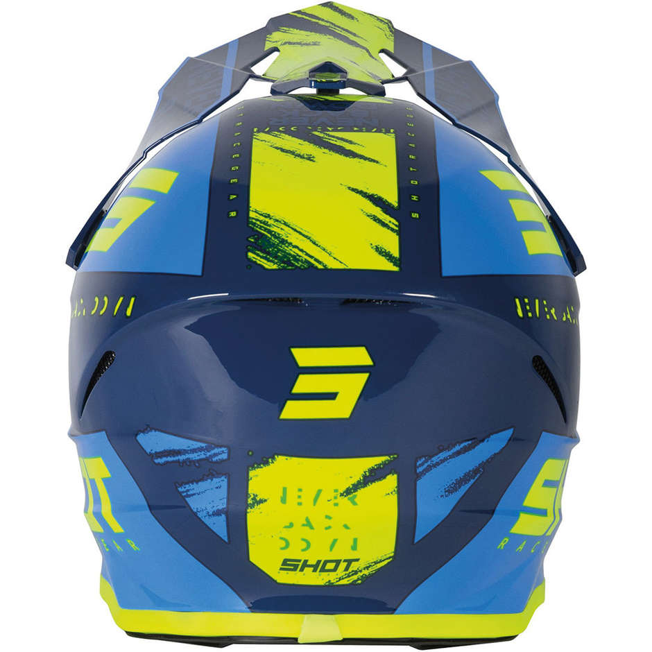 Moto Cross Enduro Child Helmet Shot Furios Draw Blue