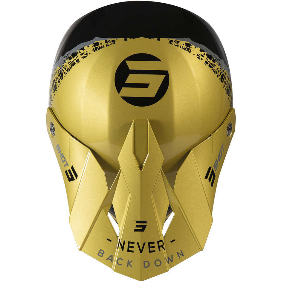 Moto Cross Enduro Child Helmet Shot Furios Storm Gold