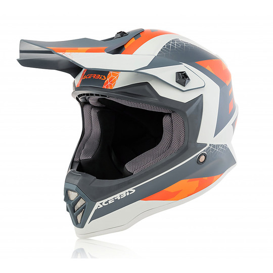 Moto Cross Enduro Children's Helmet Acerbis STEEL JUNIOR Blue Gray