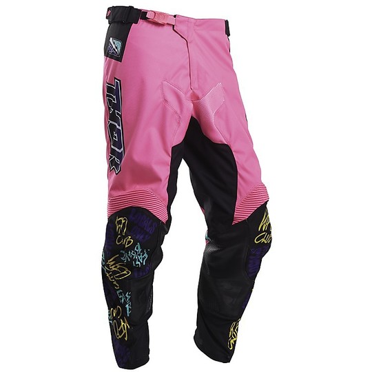 Moto Cross Enduro Children's Trousers Thor S20 Youth Fast Boyz Pink