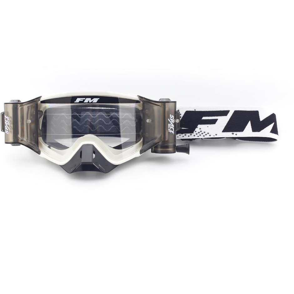 Moto Cross Enduro FM Racinf SPACE Weiße Maske abrollen