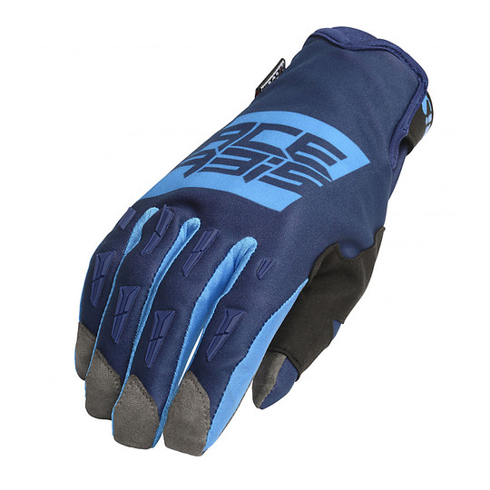 Moto Cross Enduro Gloves Acerbis MX WP Light Blue Blue
