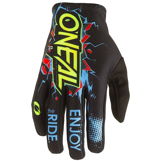 Moto Cross Enduro Gloves Oneal Matrix Youth Glove Villain Black