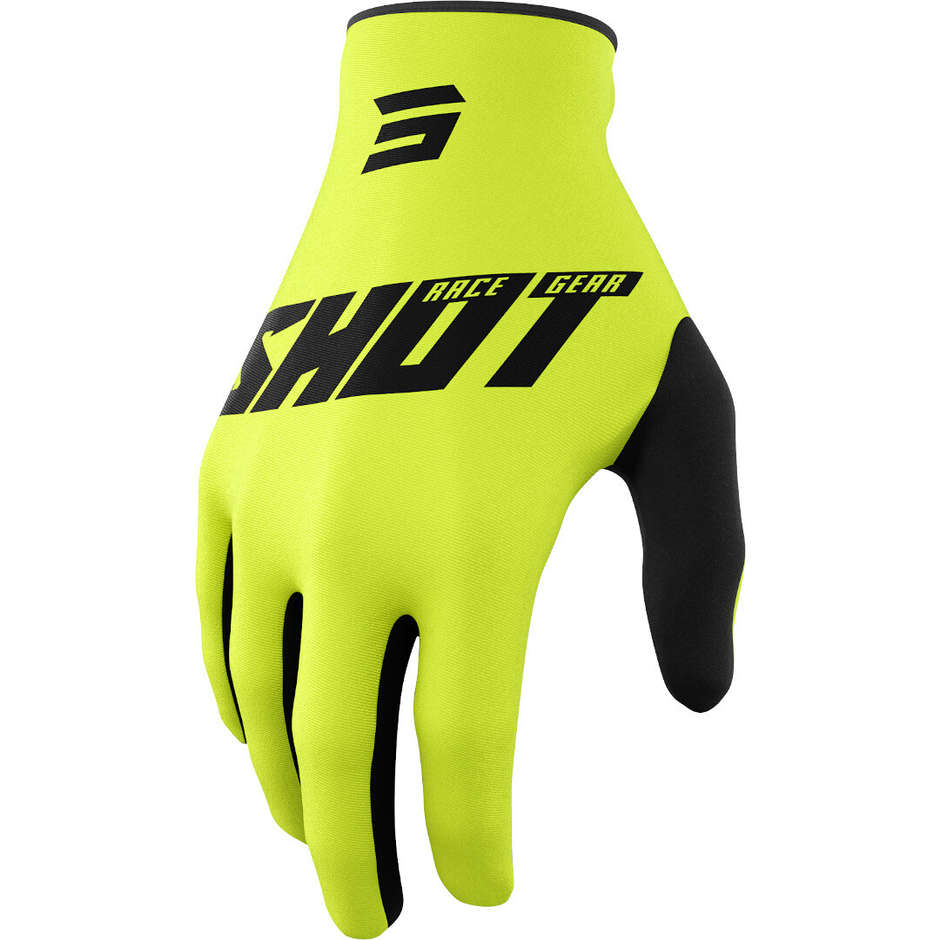 Moto Cross Enduro gloves RAW BURST Neon Yellow