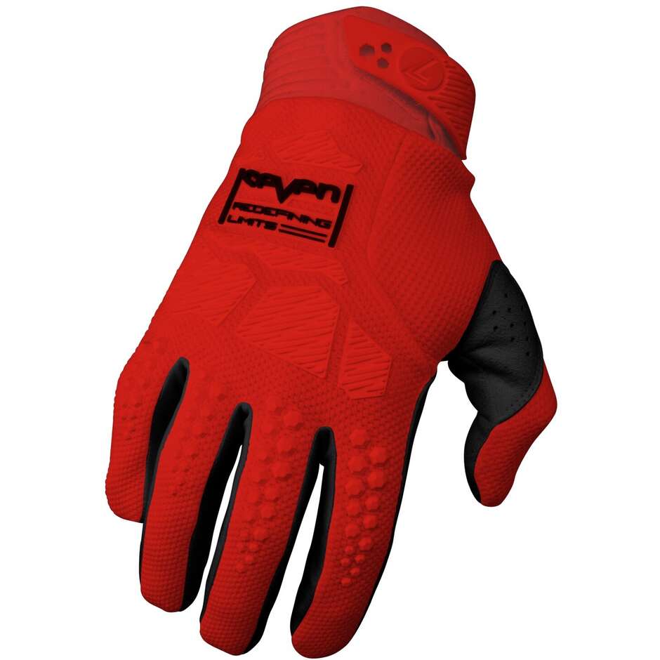 Moto Cross Enduro Gloves Seven Mx RIVAL ASCENT Red Fluo